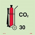 Nmc Symbol Wheeled Fire Extinguisher Co2 Imo Label IMO149R